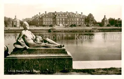 AK / Ansichtskarte Nordkirchen Schloss Landesfinanzschule Skulptur Denkmal Nordkirchen