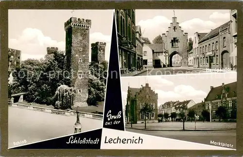 AK / Ansichtskarte Lechenich Schloss Marktplatz Herriger Tor Lechenich