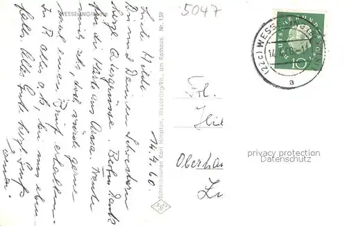 AK / Ansichtskarte Wesseling Rheinpartie Wesseling