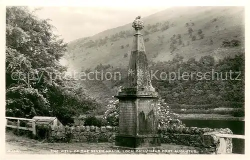 AK / Ansichtskarte Loch_Oich Monument The Well of the Seven Heads near Fort Augustus Loch_Oich