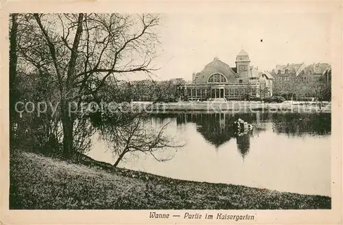 AK / Ansichtskarte Wanne_Herne Partie im Kaisergarten Wanne Herne