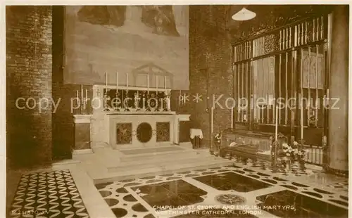 AK / Ansichtskarte London Chapel of St. Georgeand English Martyrs Westminster Cathedral Valentine s Postcard London