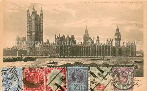 AK / Ansichtskarte London Houses of Parliament and River Thames London