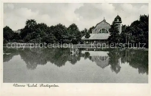 AK / Ansichtskarte Wanne Eickel Stadtgarten Teich Restauration Teich Wanne Eickel