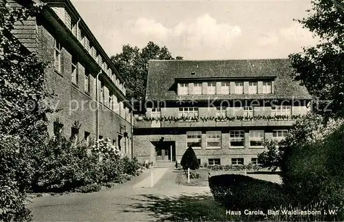 AK / Ansichtskarte Bad_Waldliesborn Erholungsheim Haus Carola Bad_Waldliesborn