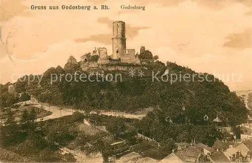 AK / Ansichtskarte Bad_Godesberg Blick zur Burgruine Godesburg Bad_Godesberg