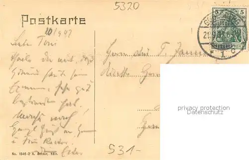 AK / Ansichtskarte Bad_Godesberg Blick zur Burgruine Godesburg Bad_Godesberg