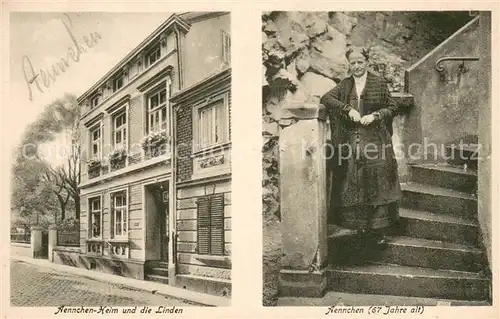 AK / Ansichtskarte Bad_Godesberg Aennchen Heim und die Linden Gedicht von Kurt Janssen Biographie Aennchen Schumacher Bad_Godesberg