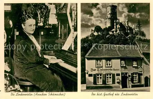 AK / Ansichtskarte Bad_Godesberg Historischer Gasthof zur Lindenwirtin Aennchen Burgruine Godesburg Bad_Godesberg