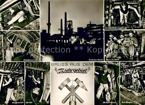 AK / Ansichtskarte Herne_Westfalen Gruss aus dem Ruhrgebiet Zeche Bergbau Herne_Westfalen