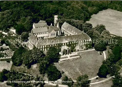 AK / Ansichtskarte Cappenberg Schloss mit Stiftskirche 12. Jhdt. Fliegeraufnahme Cappenberg