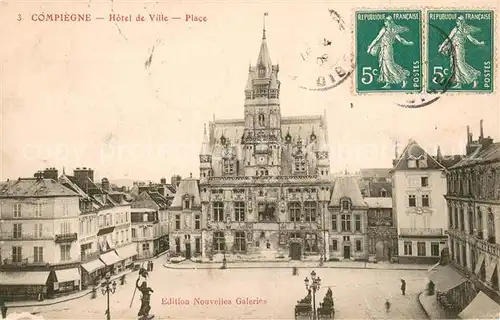 AK / Ansichtskarte Compiegne_60 Hotel de Ville Place 