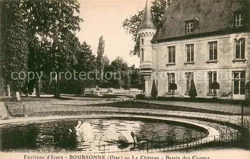 AK / Ansichtskarte Boursonne Chateau Bassin des Cygnes Boursonne