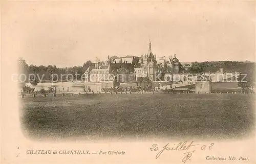 AK / Ansichtskarte Chantilly_60 Vue generale du chateau 