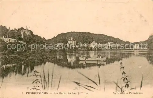 AK / Ansichtskarte Pierrefonds_Oise Les bords du lac Pierrefonds Oise