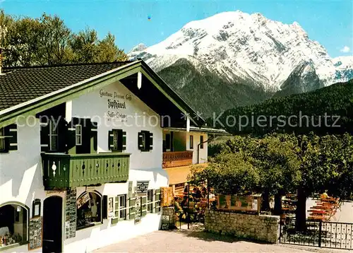 AK / Ansichtskarte Ramsau_Berchtesgaden Berggasthof Pension Zipfhaeusl Sahnegletscher Berchtesgadener Alpen Ramsau Berchtesgaden