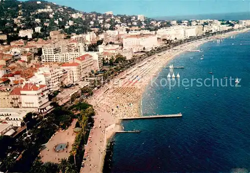 AK / Ansichtskarte Cannes_06 Vue aerienne sur les jardins et la plage de la Croisette Cote d Azur 