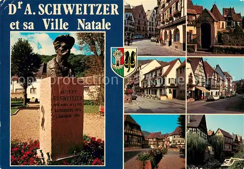 AK / Ansichtskarte Kaysersberg_Haut_Rhin Monument Dr. A. Schweitzer et sa ville natale Kaysersberg_Haut_Rhin