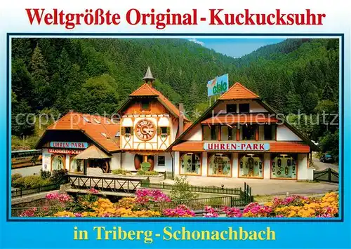 AK / Ansichtskarte Schonachbach Weltgroesste Original Kuckucksuhr Eble Uhren Park Schonachbach