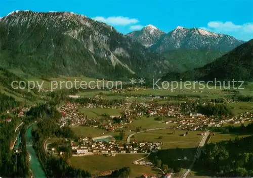 AK / Ansichtskarte Ruhpolding Luftkurort Wintersportplatz Bayerische Alpen Fliegeraufnahme Ruhpolding