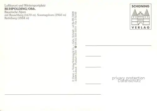 AK / Ansichtskarte Ruhpolding Luftkurort Wintersportplatz Bayerische Alpen Fliegeraufnahme Ruhpolding