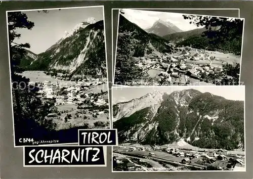 AK / Ansichtskarte Scharnitz Gesamtansicht mit Alpenpanorama Scharnitz