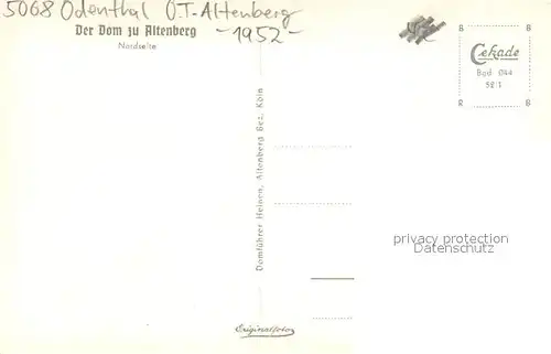 AK / Ansichtskarte Odenthal Dom zu Altenberg Nordseite Odenthal