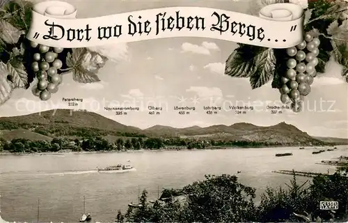 AK / Ansichtskarte Bad_Honnef Blick auf Rhein und Siebengebirge Bad_Honnef