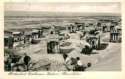 AK / Ansichtskarte Duhnen_Nordsee Nordseebad Cuxhaven Strandleben Duhnen Nordsee