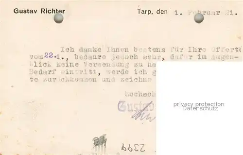AK / Ansichtskarte Tarp_Flensburg Landwirtschaftliche Maschinen und Geraete Gustav Richter 