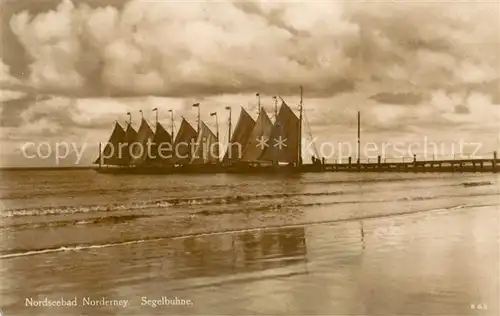 AK / Ansichtskarte Norderney_Nordseebad Segelbuhne Norderney_Nordseebad