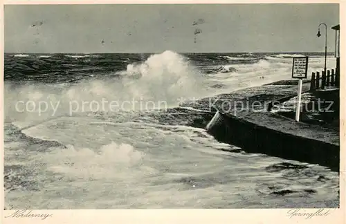 AK / Ansichtskarte Norderney_Nordseebad Springflut Norderney_Nordseebad