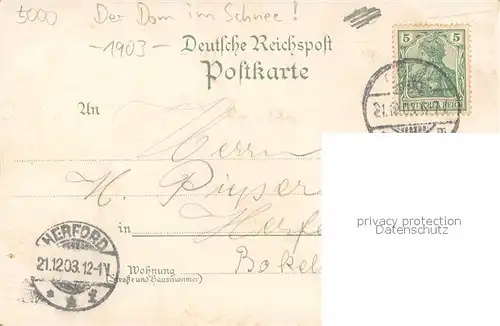 AK / Ansichtskarte Koeln_Rhein Dom Suedseite Koeln_Rhein