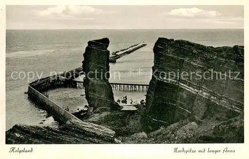 AK / Ansichtskarte Helgoland Nordspitze mit langer Anna Helgoland