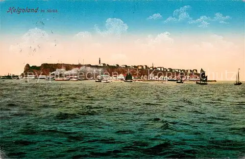 AK / Ansichtskarte Helgoland Helgoland in Sicht Blick vom Meer Helgoland