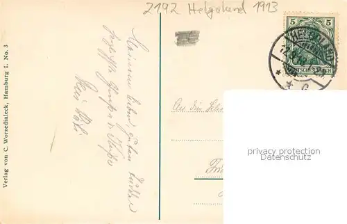 AK / Ansichtskarte Helgoland Helgoland in Sicht Blick vom Meer Helgoland