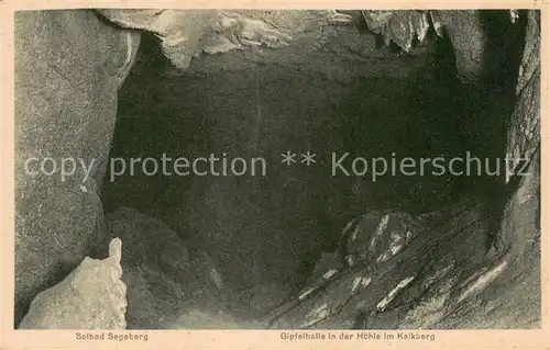 AK / Ansichtskarte Bad_Segeberg Gipfelhalle in der Hoehle im Kalkberg Bad_Segeberg
