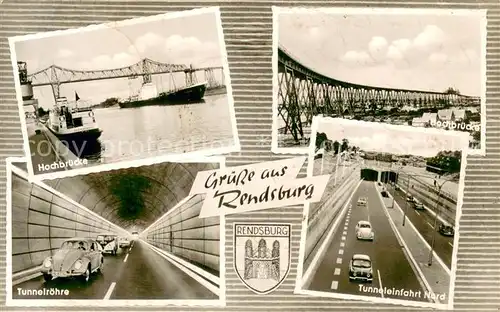 AK / Ansichtskarte Rendsburg Hochbruecke Tunnelroehre Tunneleinfahrt Rendsburg