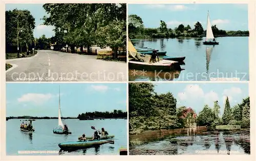 AK / Ansichtskarte Winsen_Aller Meissendorf Ortsmitte Der Huettensee Bootshafen Herrenhaus Winsen_Aller