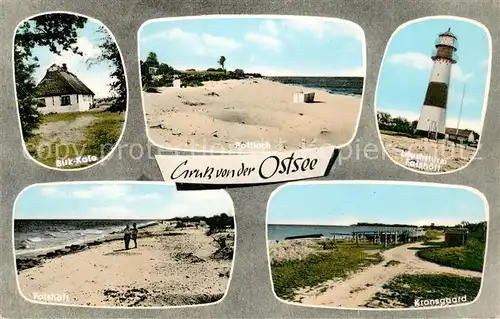 AK / Ansichtskarte Gelting_Schleswig_Holstein Birk Kate Pottloch Leuchtturm Falshoeff Strand Kronsgaard Gelting_Schleswig