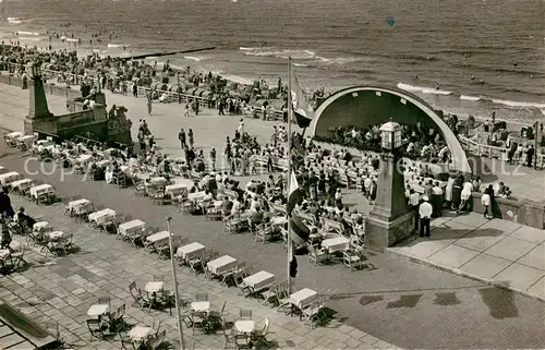 AK / Ansichtskarte Westerland_Sylt Promenade mit Musikpavillon Westerland_Sylt