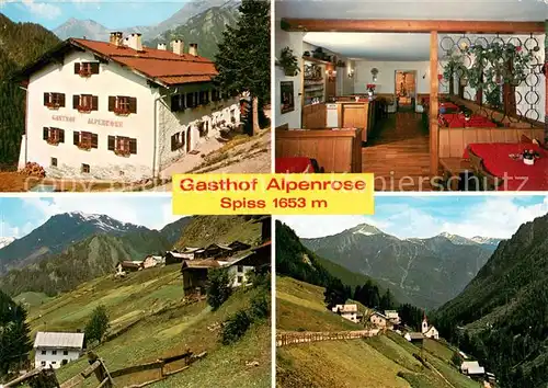 AK / Ansichtskarte Spiss Gasthof Alpenrose Landschaftspanorama Alpen Spiss