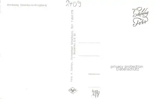 AK / Ansichtskarte Klingberg Waldweg Klingberg