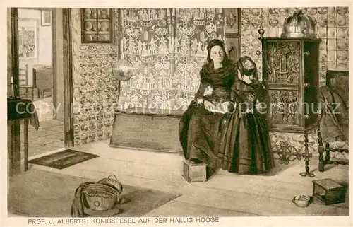 AK / Ansichtskarte Hallig_Hooge Prof. J. Alberts K?nigspesel auf der Hallig Hallig Hooge