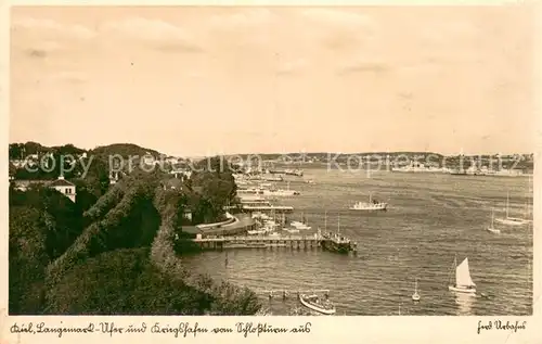 AK / Ansichtskarte Kiel Langemark Uver und Kriegshafen vom Schlossturm gesehen Kiel