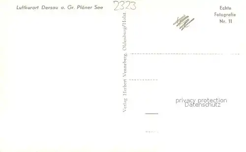 AK / Ansichtskarte Dersau Partie am Grossen Ploener See Dersau