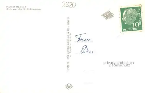 AK / Ansichtskarte Ploen_See Blick von der Schlossterrasse Ploen_See