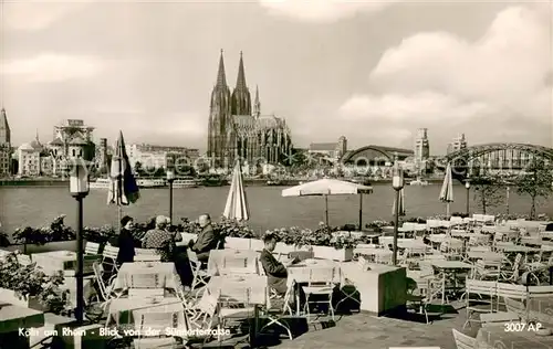 AK / Ansichtskarte Cologne_Koeln_Rhein Vue de Terrasse de Suenner Cologne_Koeln_Rhein