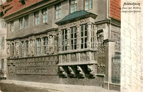 AK / Ansichtskarte Hildesheim Haus mit Bildern roemischer Kaiser Hildesheim