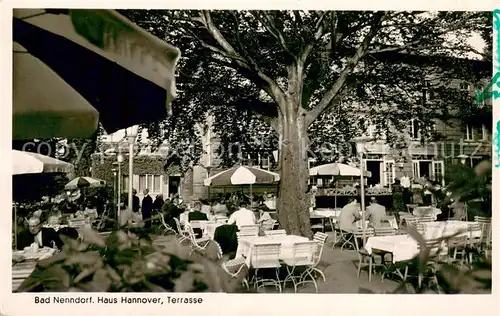 AK / Ansichtskarte Bad_Nenndorf Kurhotel Haus Hannover Terrasse Bad_Nenndorf
